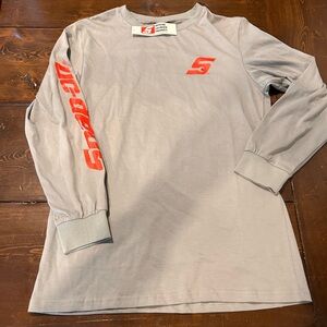 Snap-on Gray Long Sleeve Women's Top